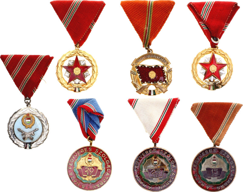 Hungary Lot of 7 Medals 1960 - 1980 vgAE; Enameled; with original ribbons; Condi...