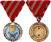 Hungary Republic Military Merit Medal 1965 Bronze 36 mm.; Enameled; with original ribbon; Condition-I