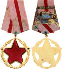 Albania Republic Order For Outstanding State and Social Services I Class 1945 vgAE 42x38 mm.; Enameled; with original ribbon; original name: Urdhri Pë...