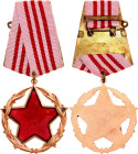 Albania Republic Order For Outstanding State and Social Services III Class 1945 AE 42x38 mm.; Enameled; with original ribbon; original name: Urdhri Pë...