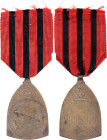 Belgium Commemorative War Medal 1914 - 1918 Barac# 146, Bronze 36 mm.; With original ribbon; original name: Medaille Comm. De La Campagne 1914-1918; C...