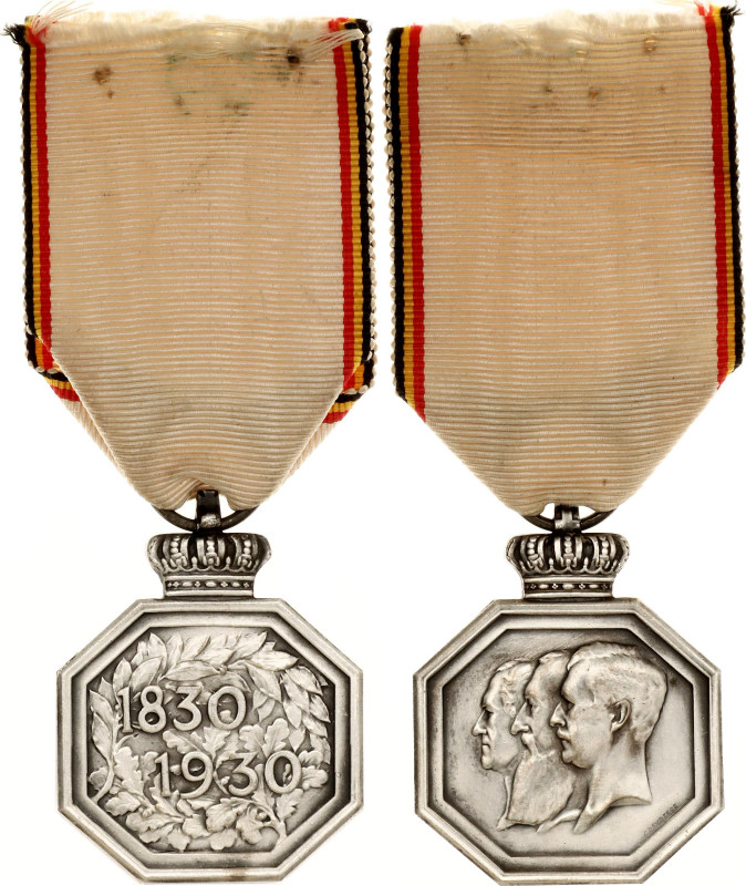 Belgium Independence Commemorative Medal 1930 Barac# 158, vsAE 32x29 mm.; With o...