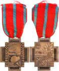 Belgium Frontline (Fire) Service Cross 1934 Barac# 162, AE 55x44mm; With original ribbon; original name: Croix du Feu; Condition-I; (KW1413)