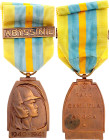 Belgium Commemorative Medal for the Ethiopian Campaign 1940 - 1941 with Clasp Abyssine Bronze 48x31 mm.; With original ribbon; Condition-I; (KW1954)