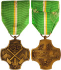 Belgium WW2 Membership Syndicate Trade Union ACV III Class 1940 - 1945 Bronze 45x41 mm.; With original ribbon; Condition-I