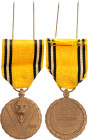 Belgium Commemorative Medal of the WWII War 1945 AE 37mm; With original ribbon; original name: Médaille Commémorative de la Guerre 1940 - 45; Conditio...