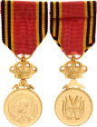 Belgium Royal Federation of Ex-Non-Commissioned Officers Medal 20 -th Century vgAE 28 mm.; With original ribbon; Condition-I
