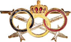 Belgium Army Sports Club Badge 20 - th Century vsAE 36x49 mm.; Enameled; Condition-I