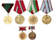 Bulgaria Lot of 6 Medals 20 - th Century vgAE; With original ribbons; Condition-I