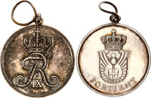 Denmark Long Service Merit Medal 1947 - 1972 Silver 30 mm.; Frederick IX (1947-72); without original ribbon; Condition-I
