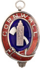 Freemasons United States Members Badge of Cornwall Tregenna Mark Lodge #787 1928 Gold/Silver 69x44 mm.; Enameled; without original ribbon; with hallma...