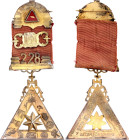 Freemasons United States Members Badge of Clearfield Lodge #228 1948 vgAg 59x55 mm.; With original ribbon; Condition-I