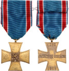 Czechoslovakia Czech Volunteer Cross for 1918-1919 1938 Barac# 15, Novotny# 8, Bronze 36 mm.; With original ribbon; original name: Pametni medaile Ces...