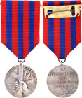 Czechoslovakia Silver Medal Deserved Fighter Against Fascism 1985 Circular white metal; Medal with laterally-pierced look for ribbon suspension; the f...