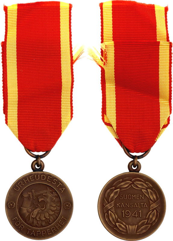 Finland Medal for Bravery of the Order of Liberty II Class 1941 Barac# 153, Bron...