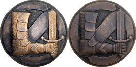 Finland Badges of Shutskors II and III Class 1932 - 1944 WM; vgWM 36 mm.; III Class with # 13637; II Class with # 42238; Condition-I