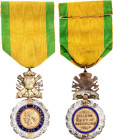 France Military Medal 1870 - 1940 Barac# 223, Model of Third Republic, vgAg 50x27 mm.; Enameled; with original ribbon; in original box; original name:...