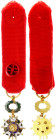 France National Order of the Legion of Honor Miniature 1951 Model of Fourth Republic, vgCU 22x13 mm.; Enameled; with original ribbon with rosette;orig...