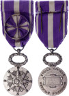 France Silver Medal of Honor "Civic Star" 1968 vsAE 35 mm.; With original ribbon with rosette; Condition-I