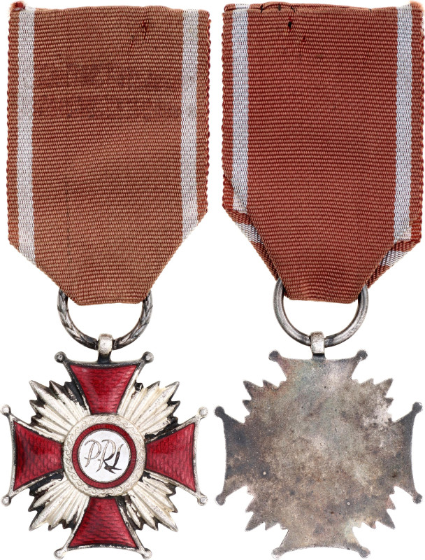 Poland Silver Cross of Merit II Class 1952 - 1990 Silver 44 mm.; Enameled; with ...