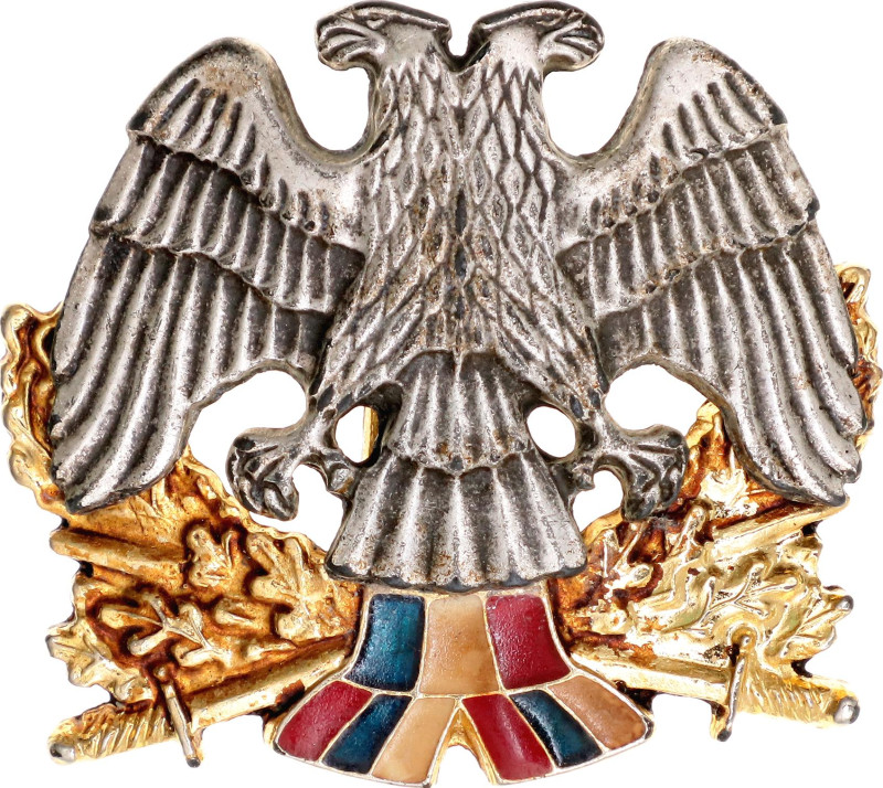 Serbia Army Cap Badge 1998 AE/WM 38x42 mm.; Enameled; with hallmark; Condition-I