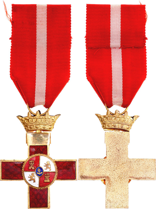 Spain Order Of Military Merit Cross - Red Division 1976 vgAE 51x41mm; Enameled; ...