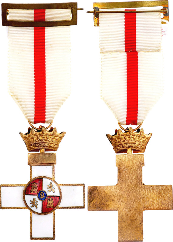 Spain Order Of Military Merit Cross - White Division 1976 vgAE 55x41mm; Enameled...