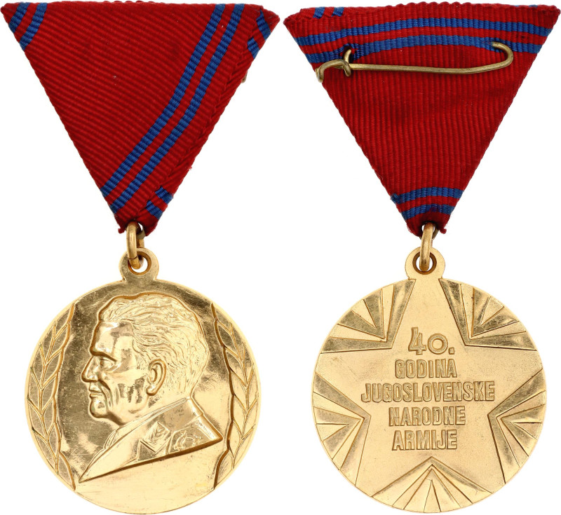 Yugoslavia Commemorative Medal in Honor of the 40th Anniversary of the Yugoslav ...