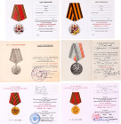 Russian Federation Award Documents Lot for Soviet & Russian Commemorative Medals 2005 Some unsigned; Condition-I