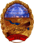 Russia - USSR Badge "Participant in the National Construction of Highways of the Ukrainian SSR" Ministry of Construction of the Ukrainian SSR 1960 Ave...