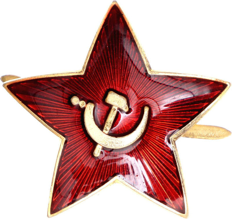 Russia - USSR Red Army Badge-Cockade Model 1922 Avers8# 2149, vgAE 37 mm.; Ename...