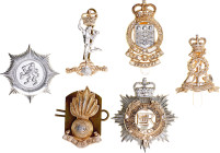 Great Britain Lot of 6 Cap Badges 20 - th Century WM/AE; Manufactured by J.R.Gaunt London; Condition-I