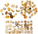 Russia - USSR Lot with Buttons, Pins and Emblems of the Military Branches about 100 Pieces 1950 - 1991 Condition-I; (KW1895)