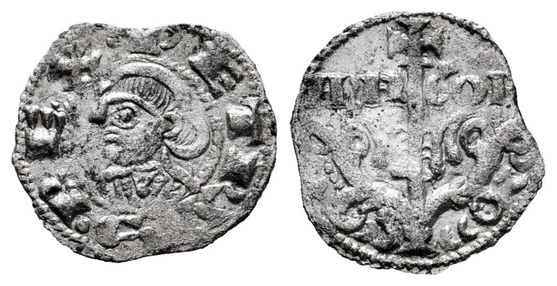 Pedro el de Huesca (1094-1104). Obol. Jaca (Huesca). (Ros-3.5.9). (Cru V.S-214 v...