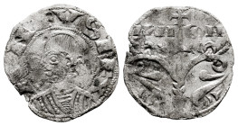 Alfonso, I the ´Batallador´ (1104-1134). Dinero. Jaca (Huesca). (Ros-3.6.1). (Cru V.S-217). Anv.: ANFVS REX. Bust to left. Rev.: ARA-GON. Tree topped ...