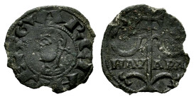 García Ramírez IV, the Restorer (1134-1150). Obol. Navarre. (Ros-3.7.6). Anv.: ︙GARCIA REX. Bust to left. Rev.: NAV-ARA. Between the upper and lower b...