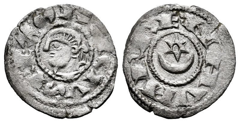Sancho VII, the Strong (1194-1234). Dinero. Navarre. (Ros-3.9.2/8). Anv.: : SANC...
