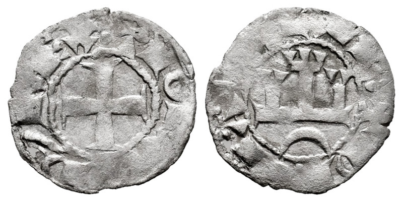 Teobaldo II (1253-1270). Obol. Navarre. (Ros-3.11.2). Anv.: : TIOBALD,REX. Cross...