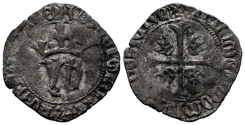 Juan and Blanca (1425-1441). Blanca. (Ros-3.16.4). (Cru V.S-254 var). Anv.: + I ...