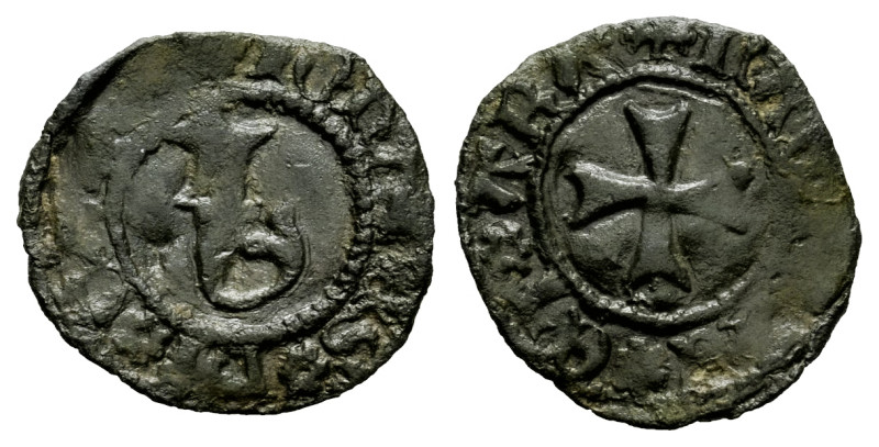 Juan I and Mrs Leonor (1441-1479). 1/2 Cornado. Navarre. (Ros-3.17.25). Anv.: + ...