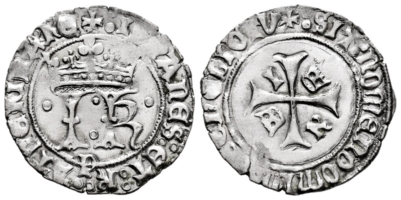 Juan and Catalina (1483-1512). Tarja. Pamplona. (Ros-3.20.16/1 var.). (Cru V.S-2...