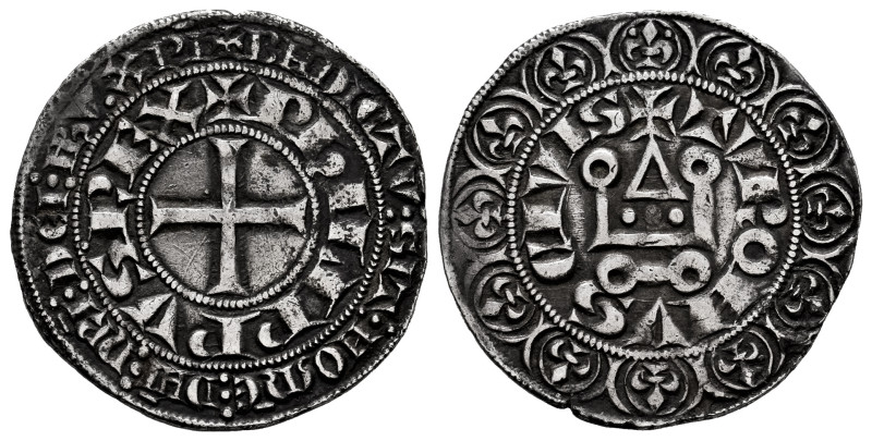 Kingdom of France and Navarre. Philip IV (1285-1314). Gros tournois. (Duplessy-2...