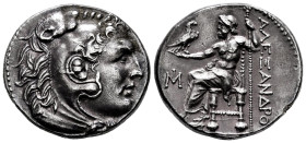 Kingdom of Macedon. Alexander III, "The Great". Tetradrachm. 336-323 BC. Miletos. (Price-2150 var). (Sng Cop-751). Anv.: Head of Herakles to right, we...