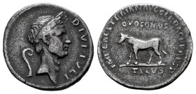 The only known - Ex UBS | Julius Caesar. Q. Voconius Vitulus. Denarius. ca. 105 A.D. Restitution of Trajan. (Ric-Unlisted). (Cohen-Unlisted). (Kommick...