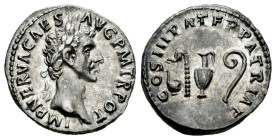 Nerva. Denarius. 97 AD. Rome. (Ric-II 34). (Bmcre-56). (Rsc-51). Anv.: IMP NERVA CAES AVG P M TR POT II, laureate head to right. Rev.: COS III PATER P...