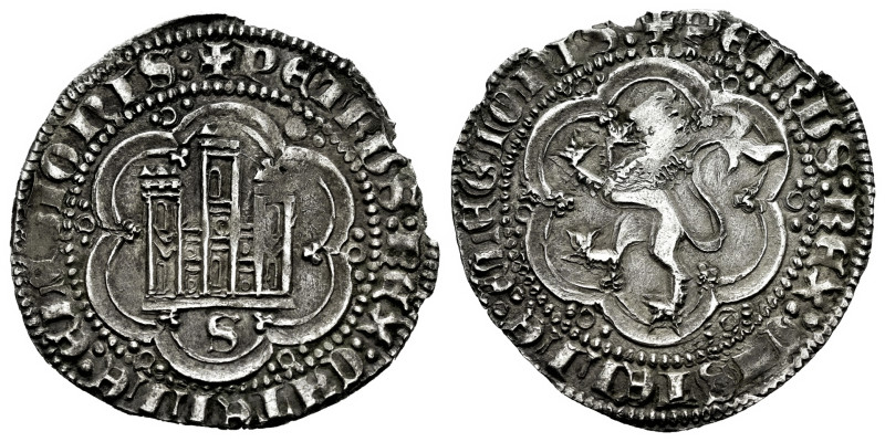 Kingdom of Castille and Leon. Pedro I (1350-1368). Real or two billon maravedi. ...