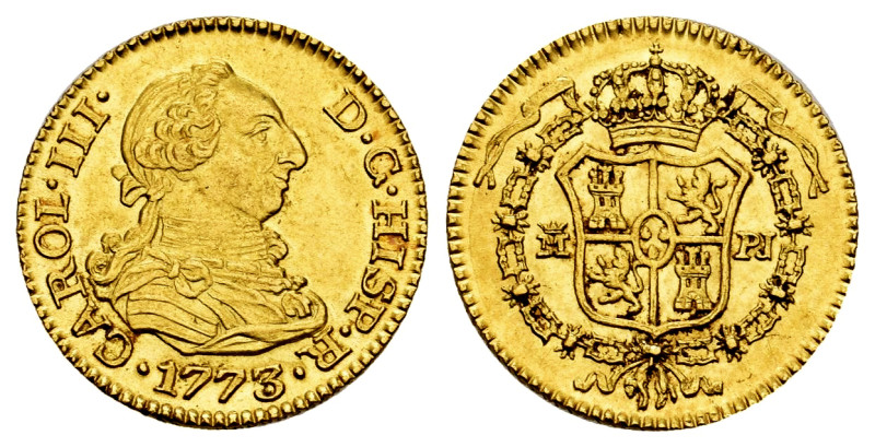 Charles III (1759-1788). 1/2 escudo. 1773. Madrid. PJ. (Cal-1258). Au. Original ...