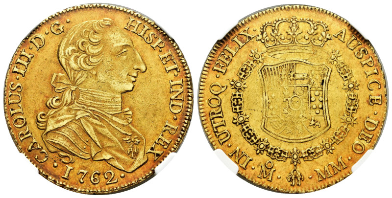 Charles III (1759-1788). 8 escudos. 1762. Mexico. MM. (Cal-1981). (Cal onza-774)...