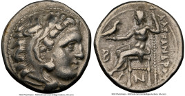 MACEDONIAN KINGDOM. Alexander III the Great (336-323 BC). AR drachm (17mm, 1h). NGC Choice VF. Posthumous issue of Colophon, ca. 310-301 BC. Head of H...
