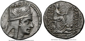 ARMENIAN KINGDOM. Tigranes II the Great (95-56 BC). AR tetradrachm (26mm, 15.53 gm, 1h). NGC Choice XF 5/5 - 3/5, brushed. Tigranocerta, ca. 80-68 BC....